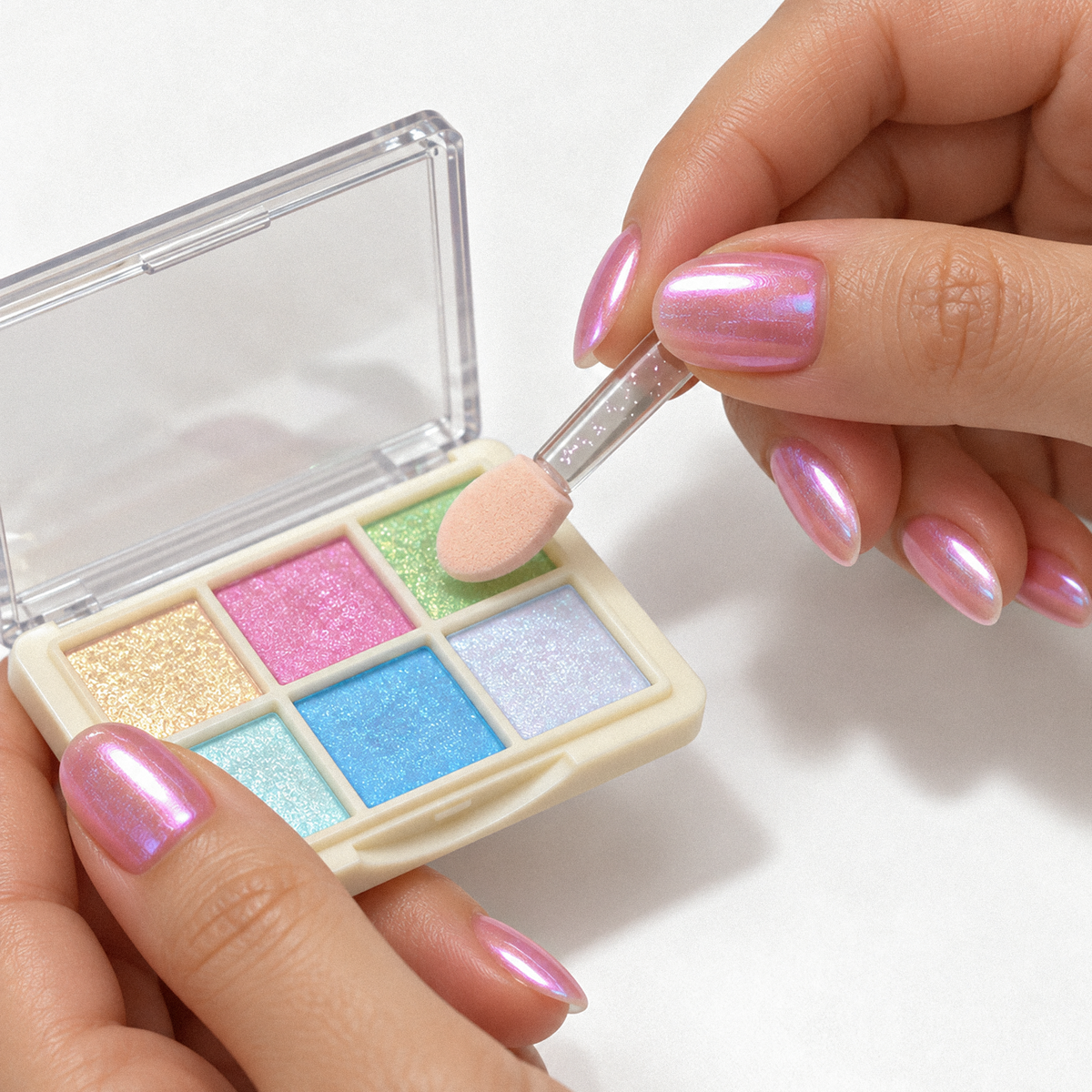Aurora Sky Glaze by Make Them Gelly, worn on a hand