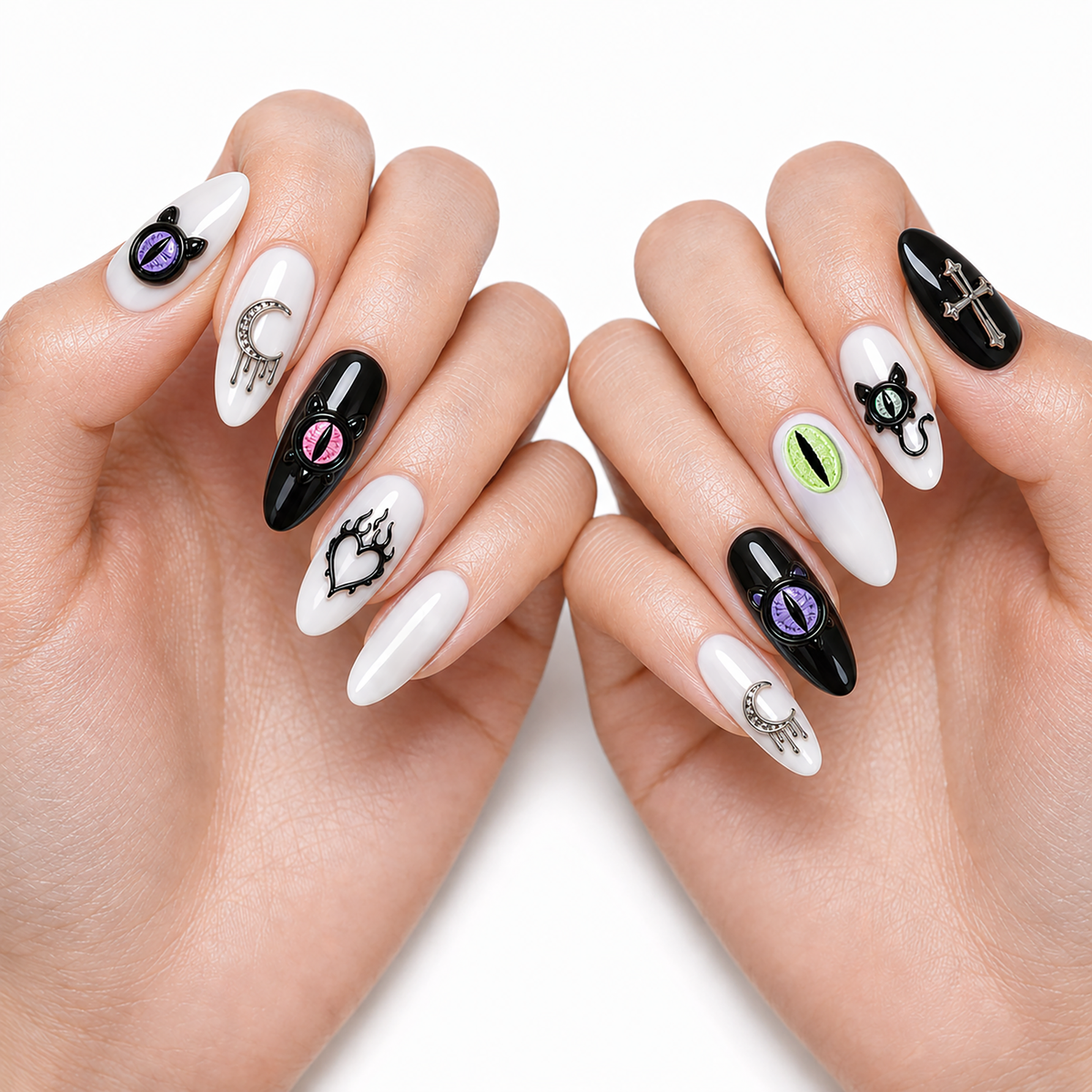 Devilish Cats Eye by Make Them Gelly, worn on a hand
