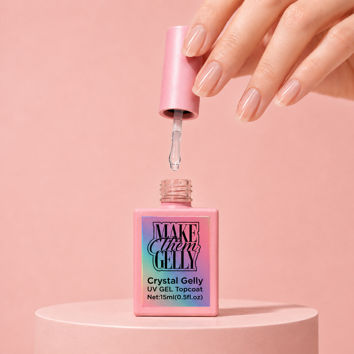 Crystal Gelly UV Gel Topcoat by Make Them Gelly, lifestyle campaign image