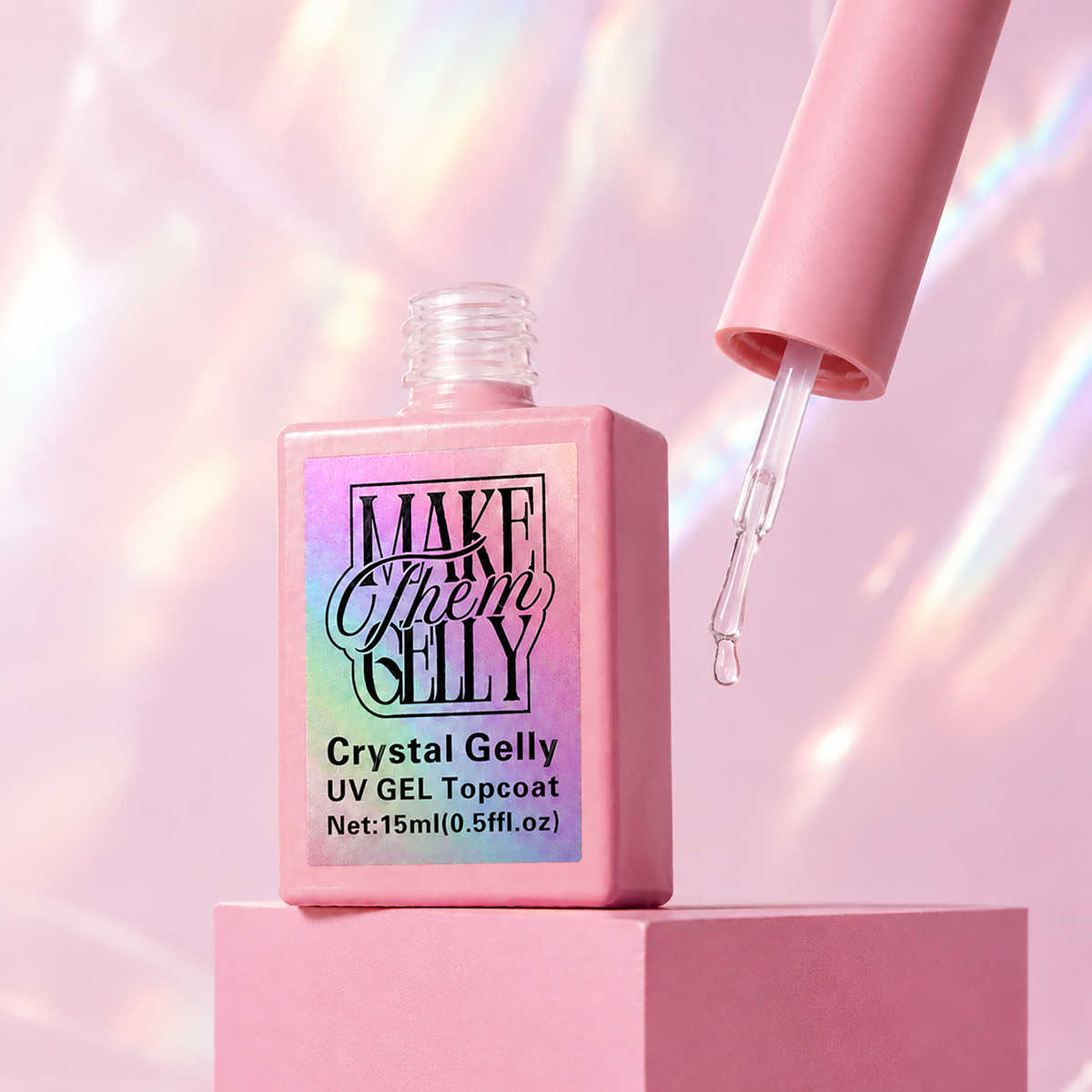 Crystal Gelly UV Gel Topcoat by Make Them Gelly, lifestyle campaign image