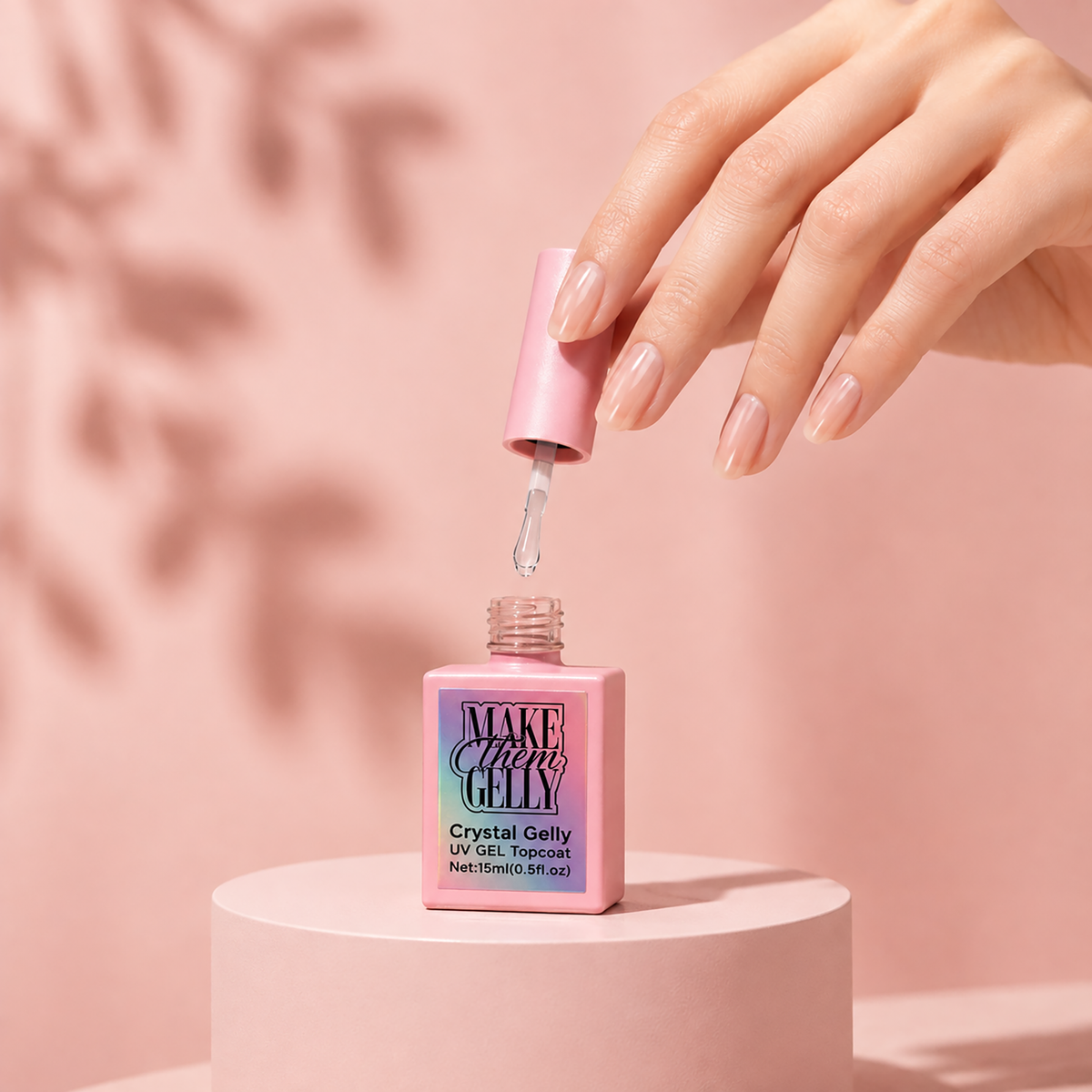 Crystal Gelly UV Gel Topcoat by Make Them Gelly, lifestyle campaign image