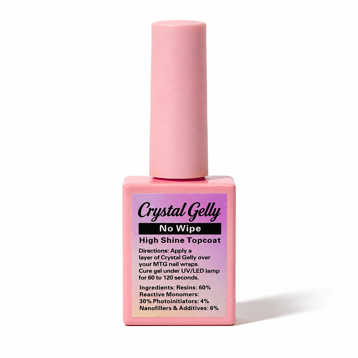Crystal Gelly UV Gel Topcoat by Make Them Gelly, product shot on a plain background