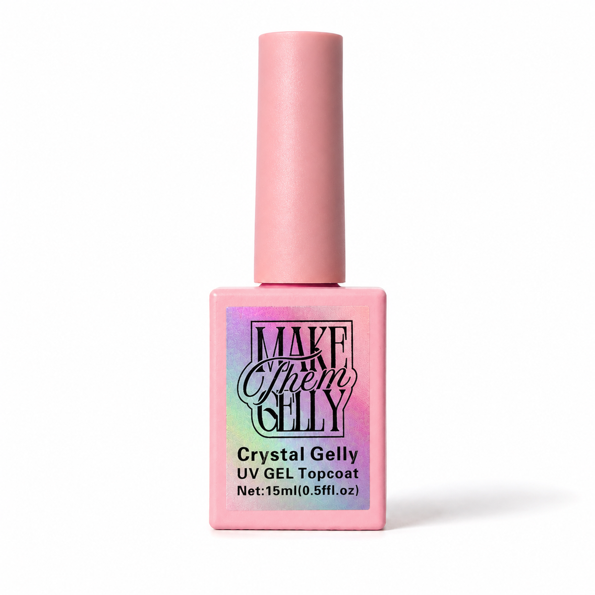 Crystal Gelly UV Gel Topcoat by Make Them Gelly, product shot on a plain background
