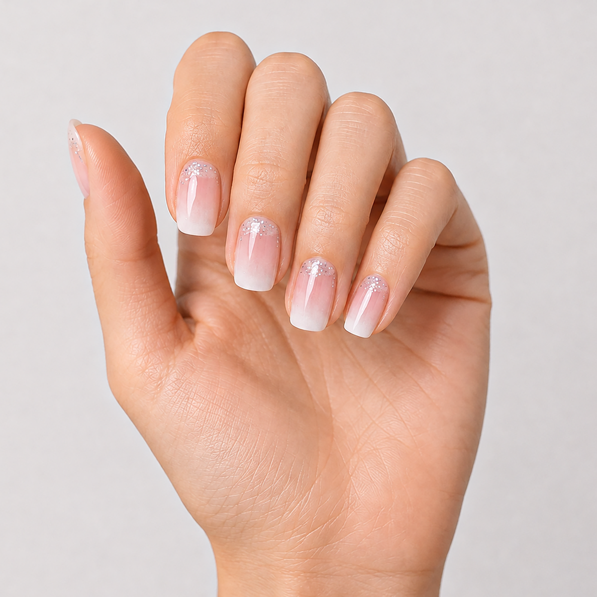 Flurry Snow by Make Them Gelly, worn on a hand