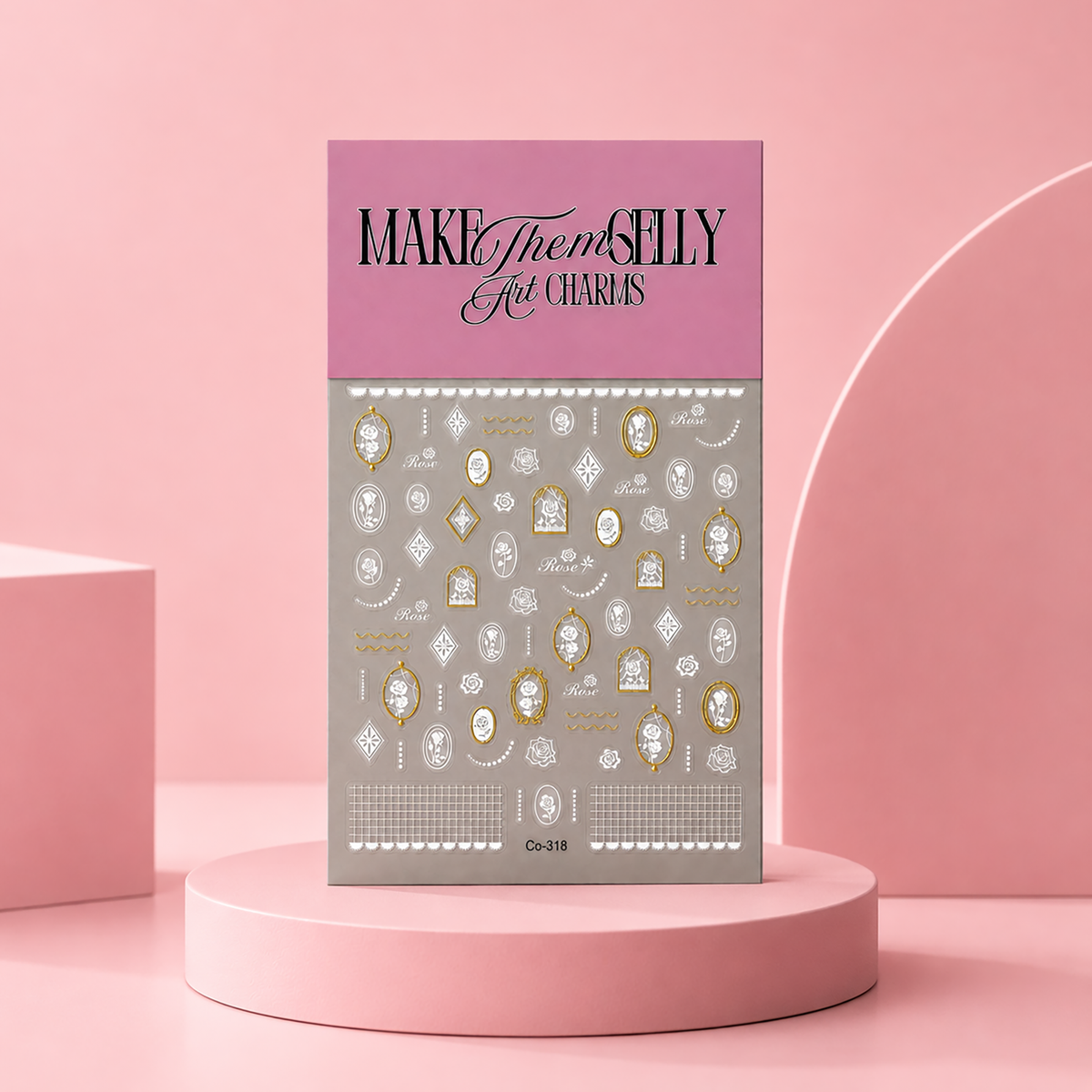 Gold & White Rose by Make Them Gelly, lifestyle campaign image