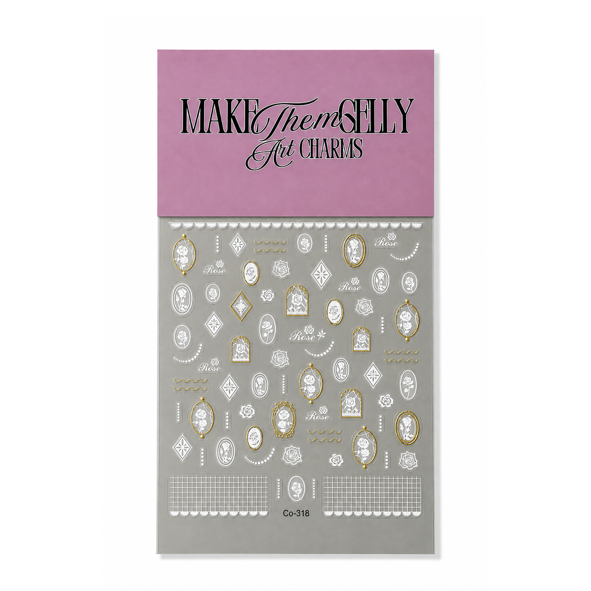 Gold & White Rose by Make Them Gelly, product shot on a plain background