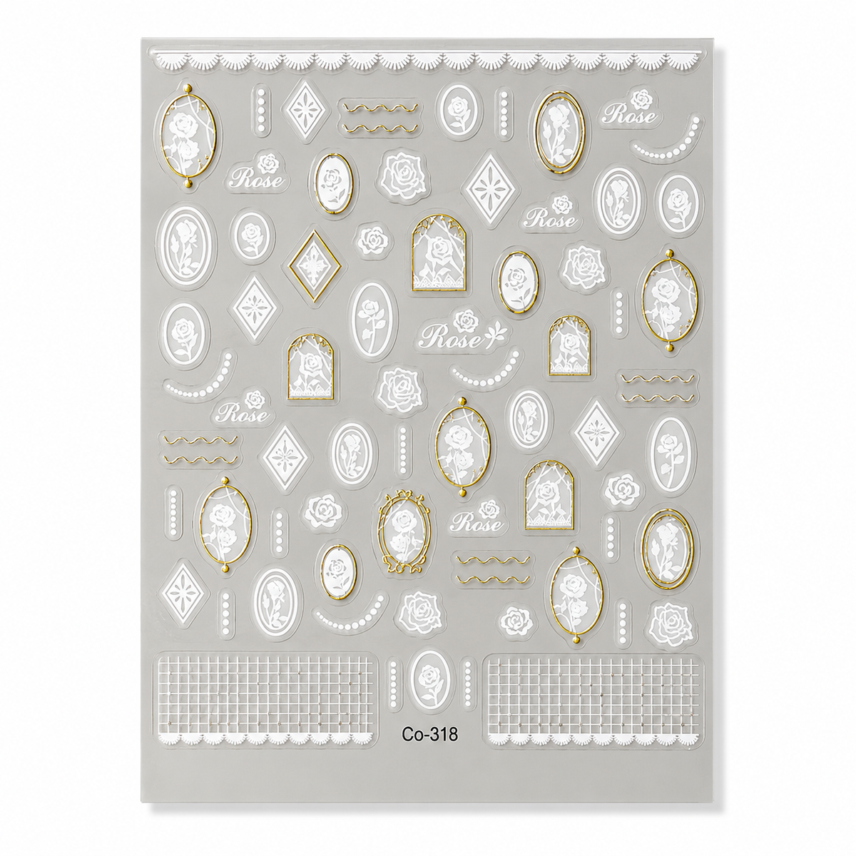 Gold & White Rose by Make Them Gelly, product shot on a plain background