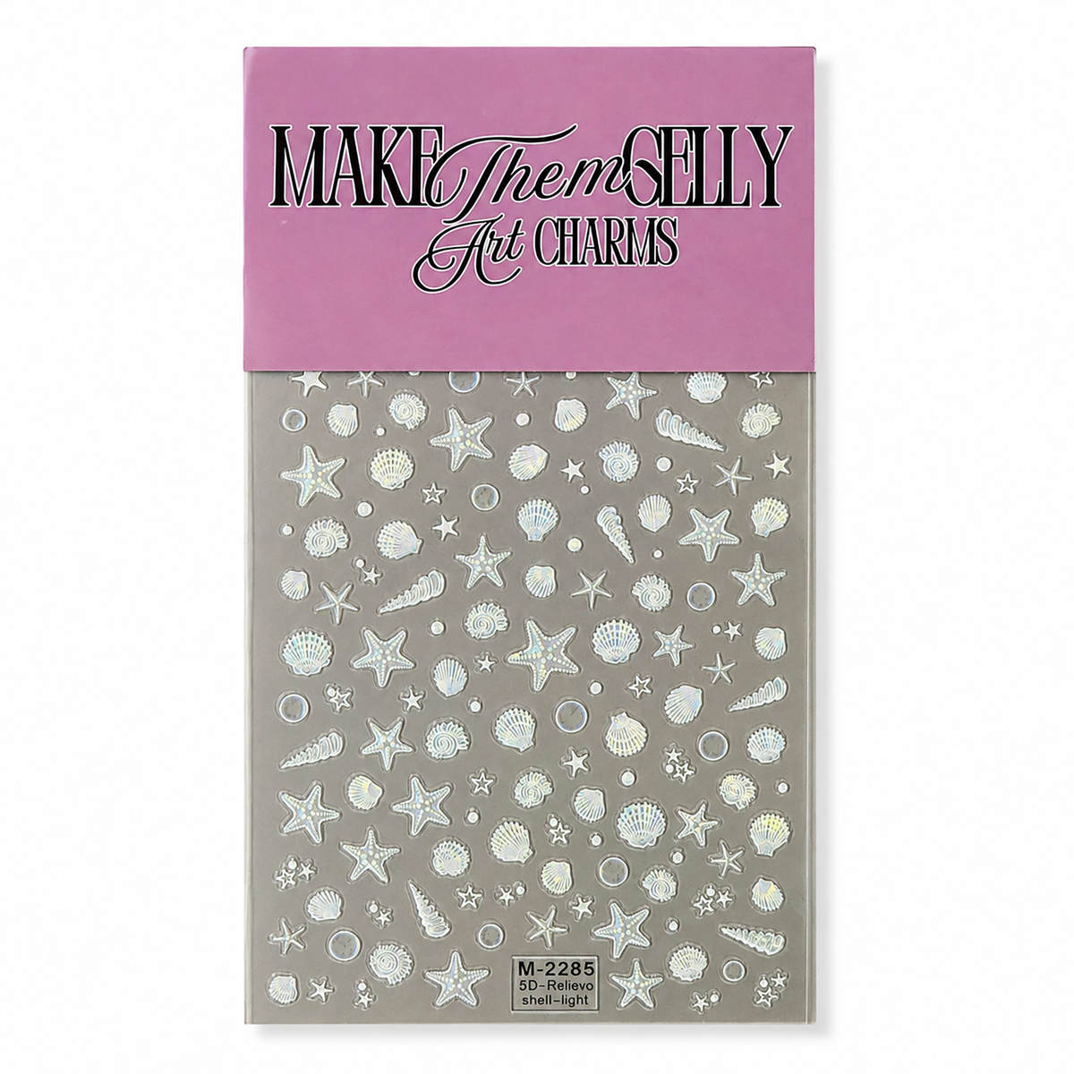 Holographic Pearl Shells by Make Them Gelly, product shot on a plain background
