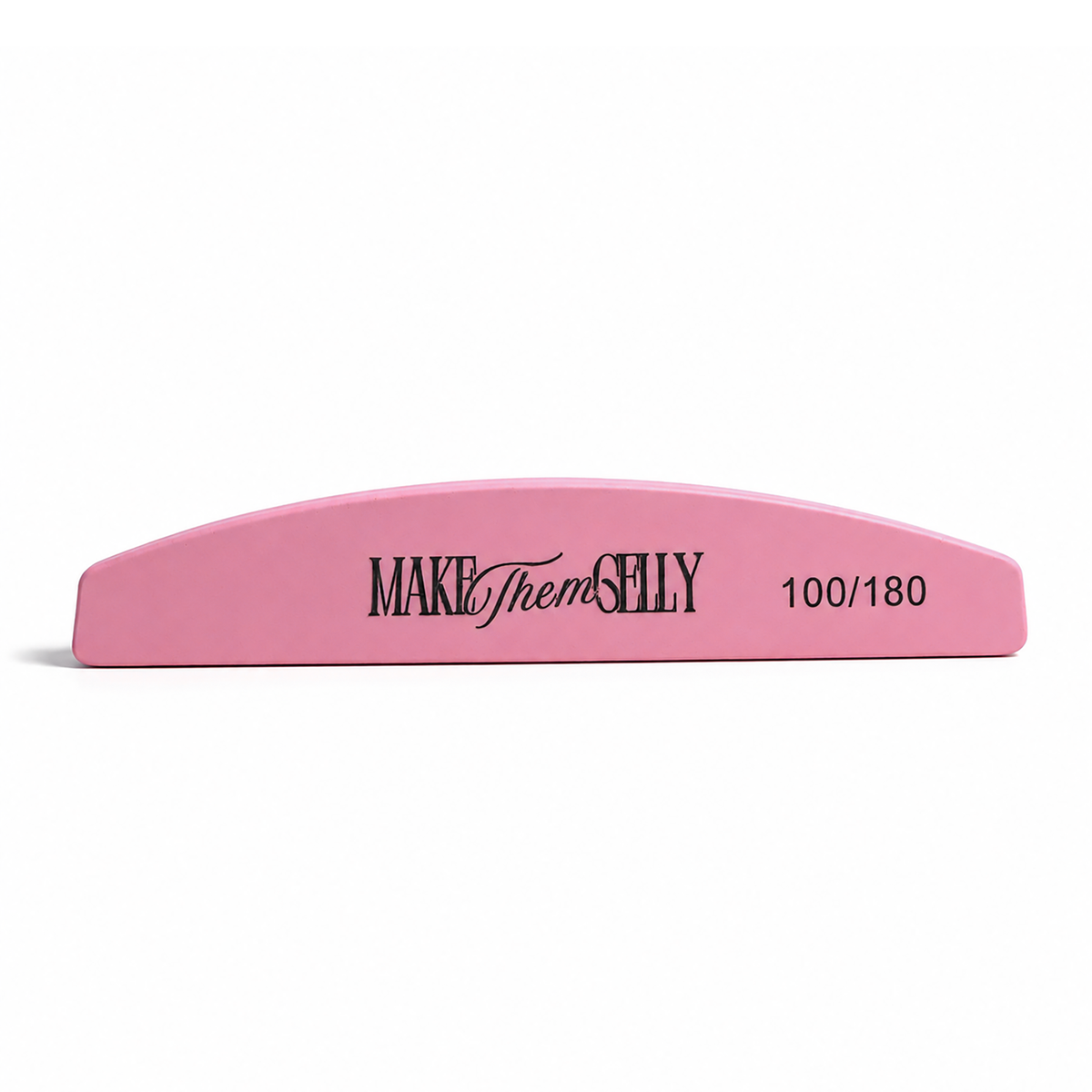 Nail File Pink 100/180 by Make Them Gelly, product shot on a plain background