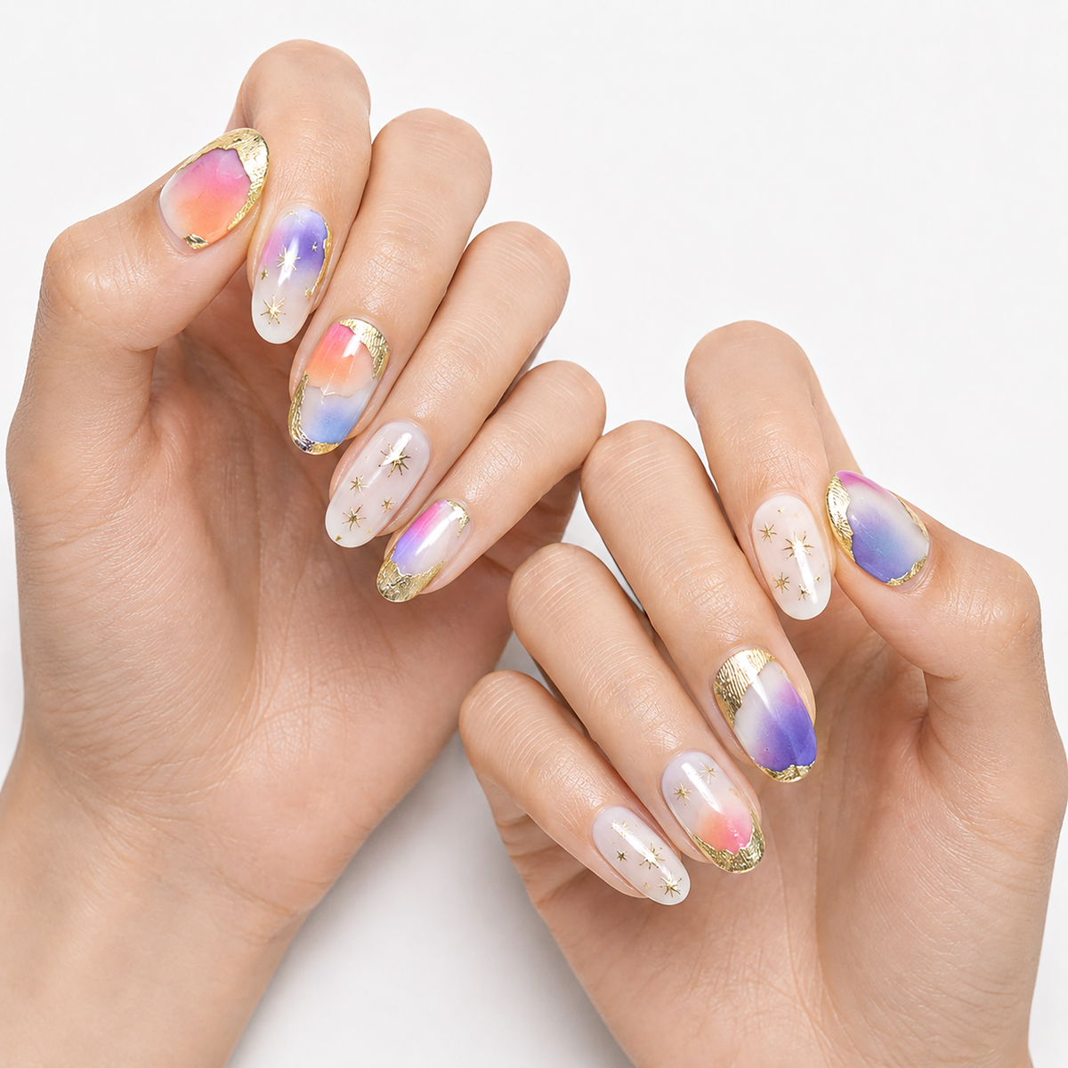 Oasis by Make Them Gelly, worn on a hand
