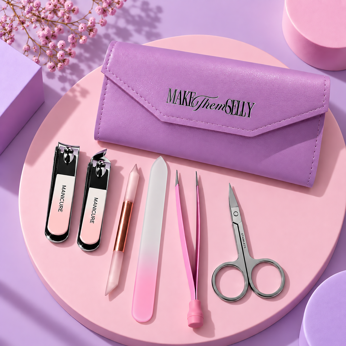 Signature Deluxe Manicure Kit by Make Them Gelly, lifestyle campaign image