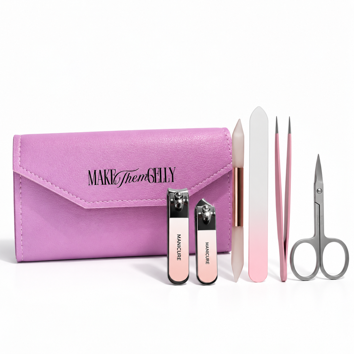 Signature Deluxe Manicure Kit by Make Them Gelly, product shot on a plain background