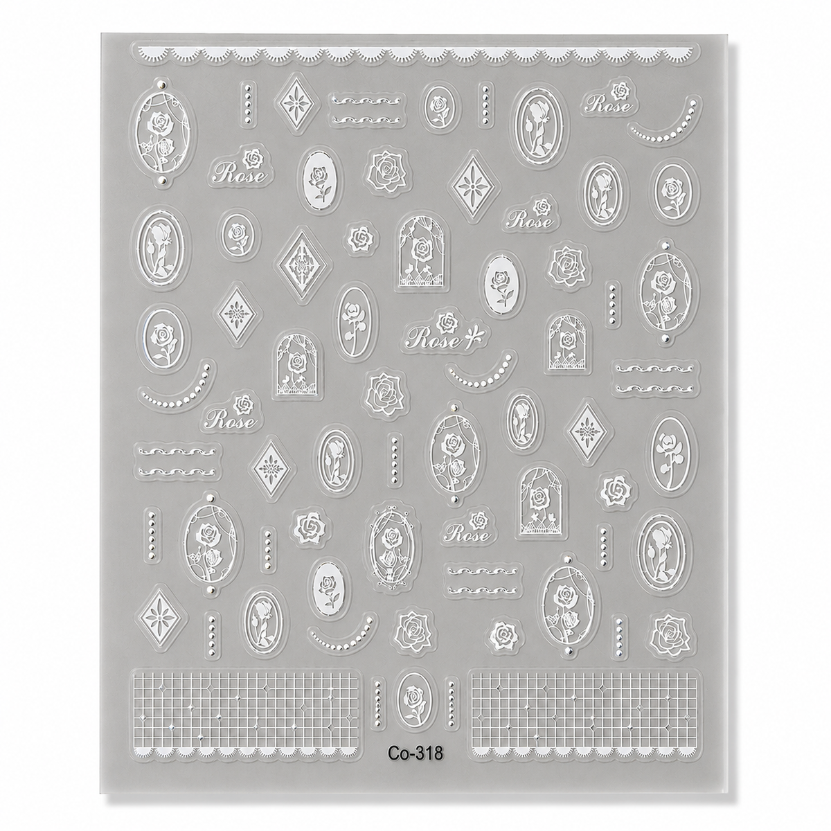 Silver & White Rose by Make Them Gelly, product shot on a plain background